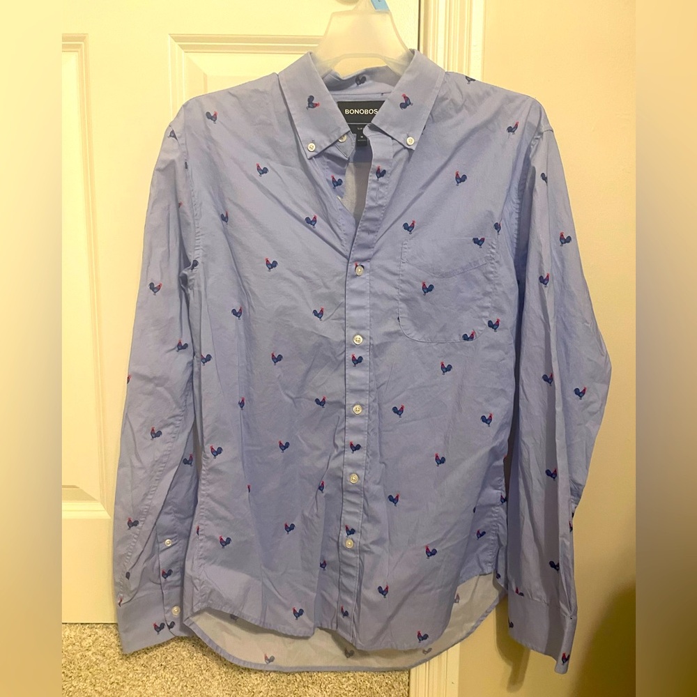 Bonobos Blue Butterfly Print Men's Shirt